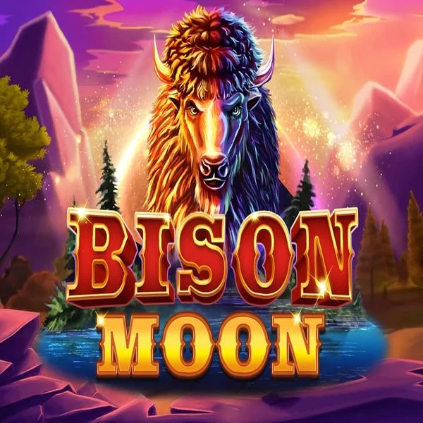 Bison Moon slot logo by Northern Lights Gaming at Cazeus Casino