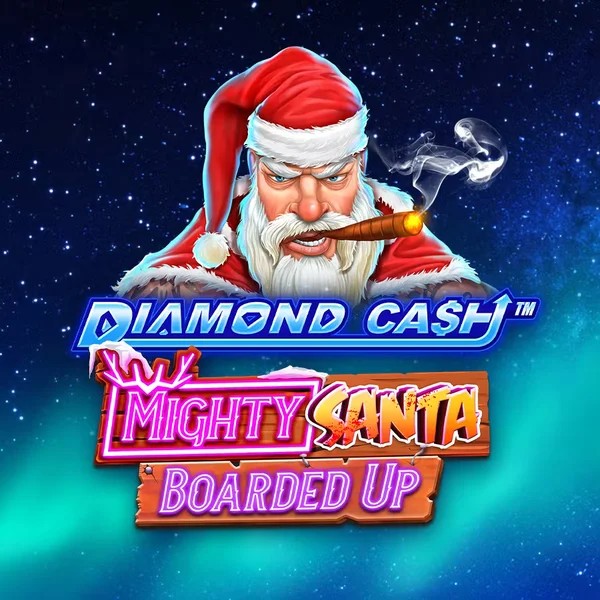 Diamond Cash Mighty Santa Boarded Up game by Greentube – logo hosted on Cazeus Casino